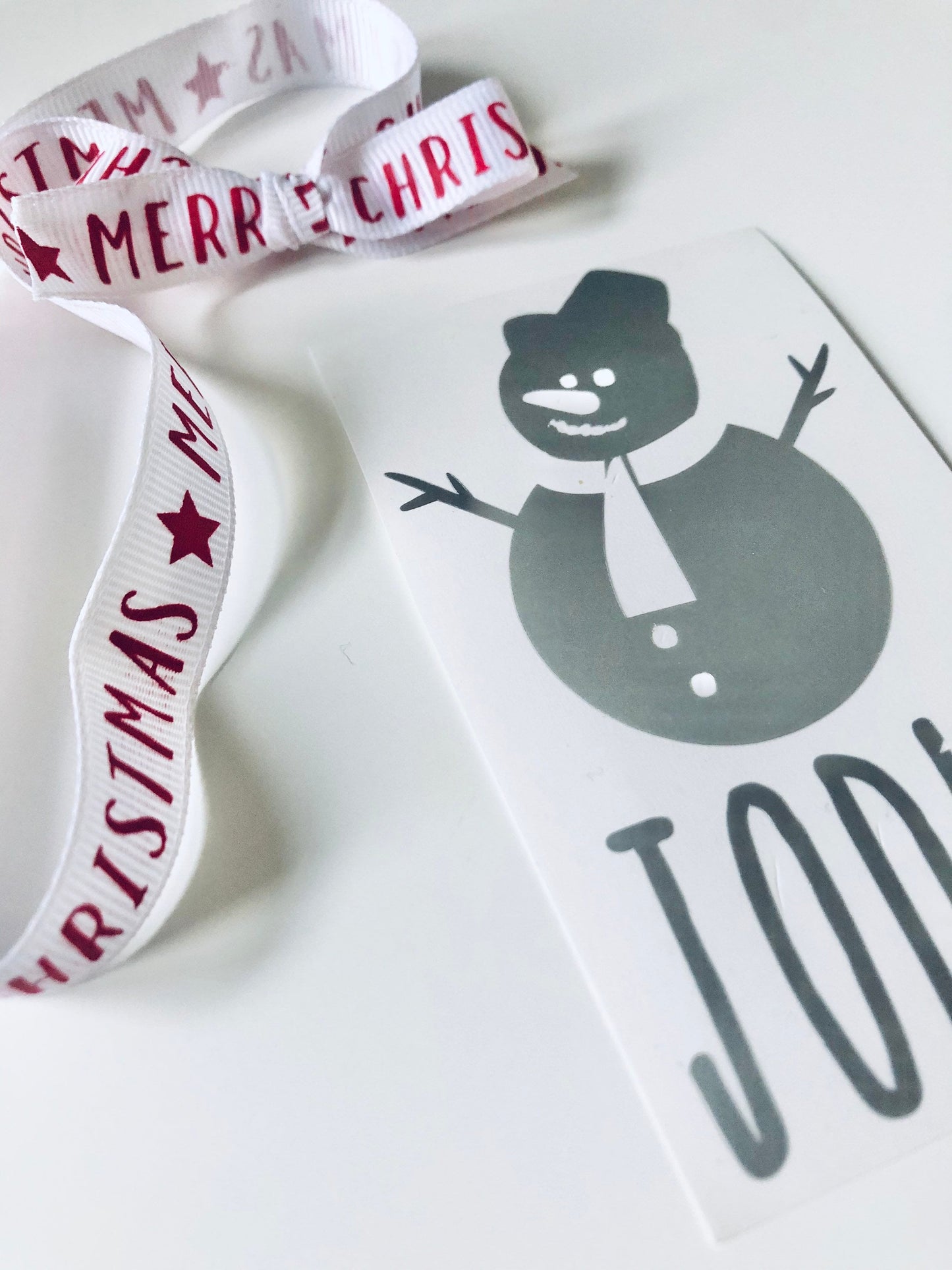 Personalised Snowman Vinyl Decal Sticker