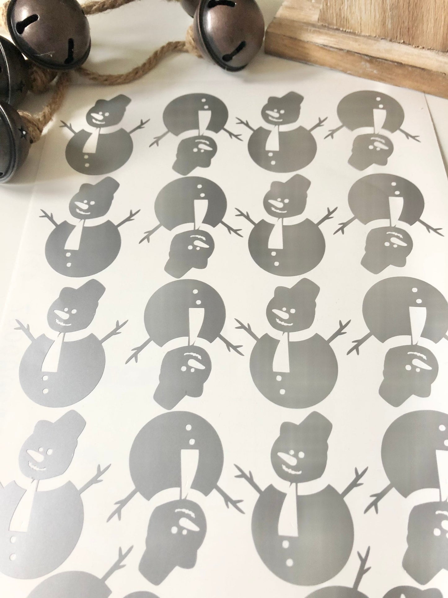 A4 Sheet Of Snowman Vinyl Decal Stickers