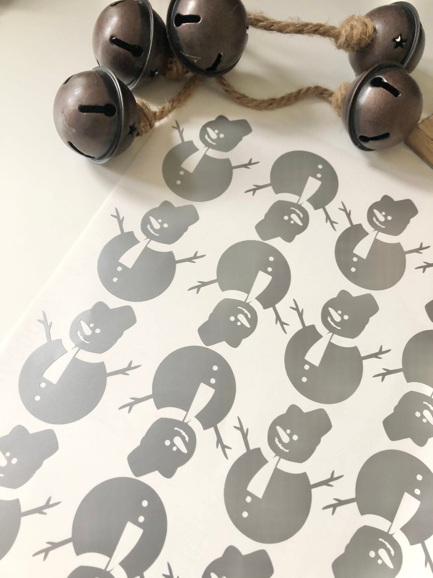 A4 Sheet Of Snowman Vinyl Decal Stickers