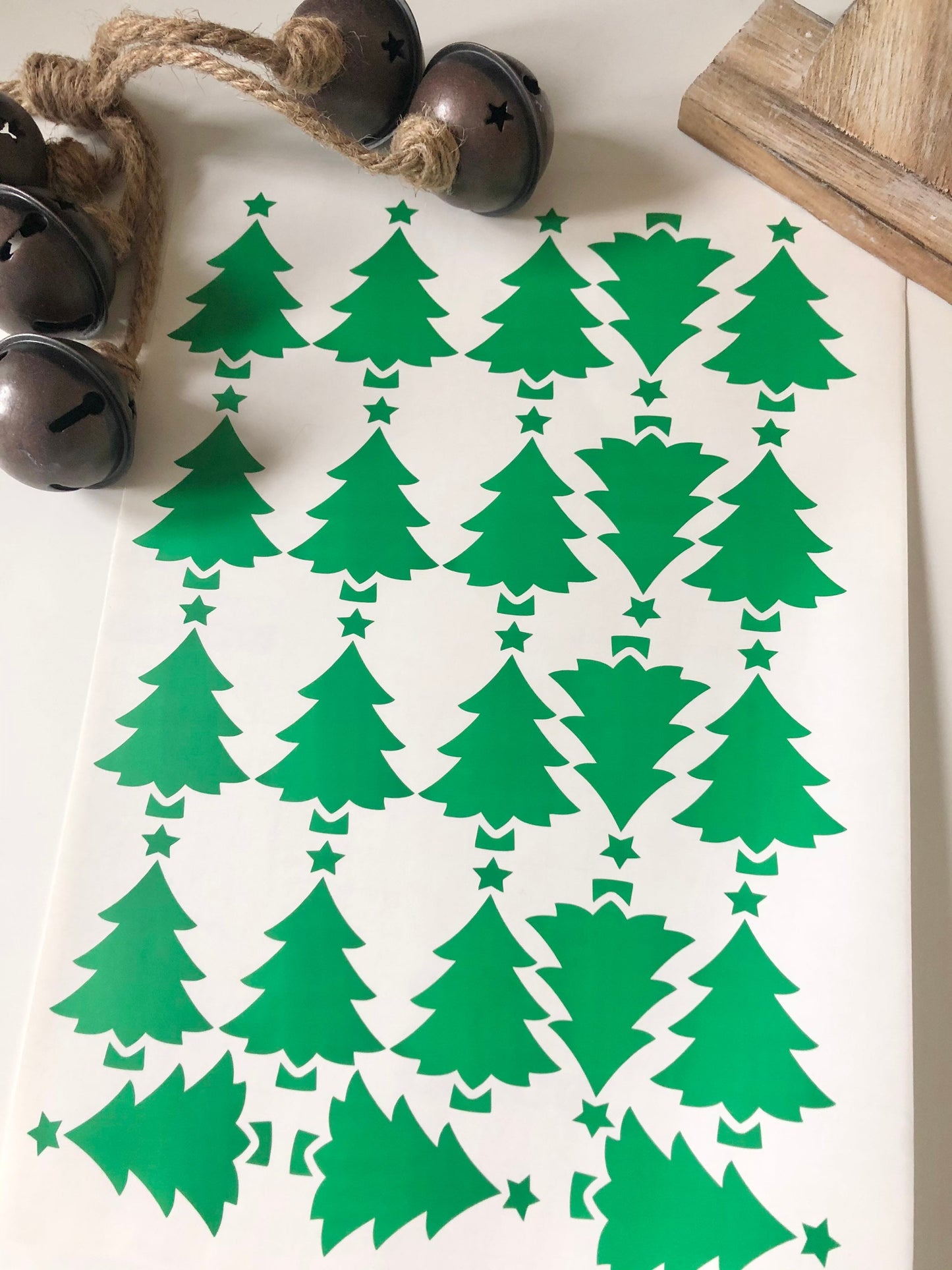 A4 Sheet Of Christmas Tree Vinyl Decal Sticker