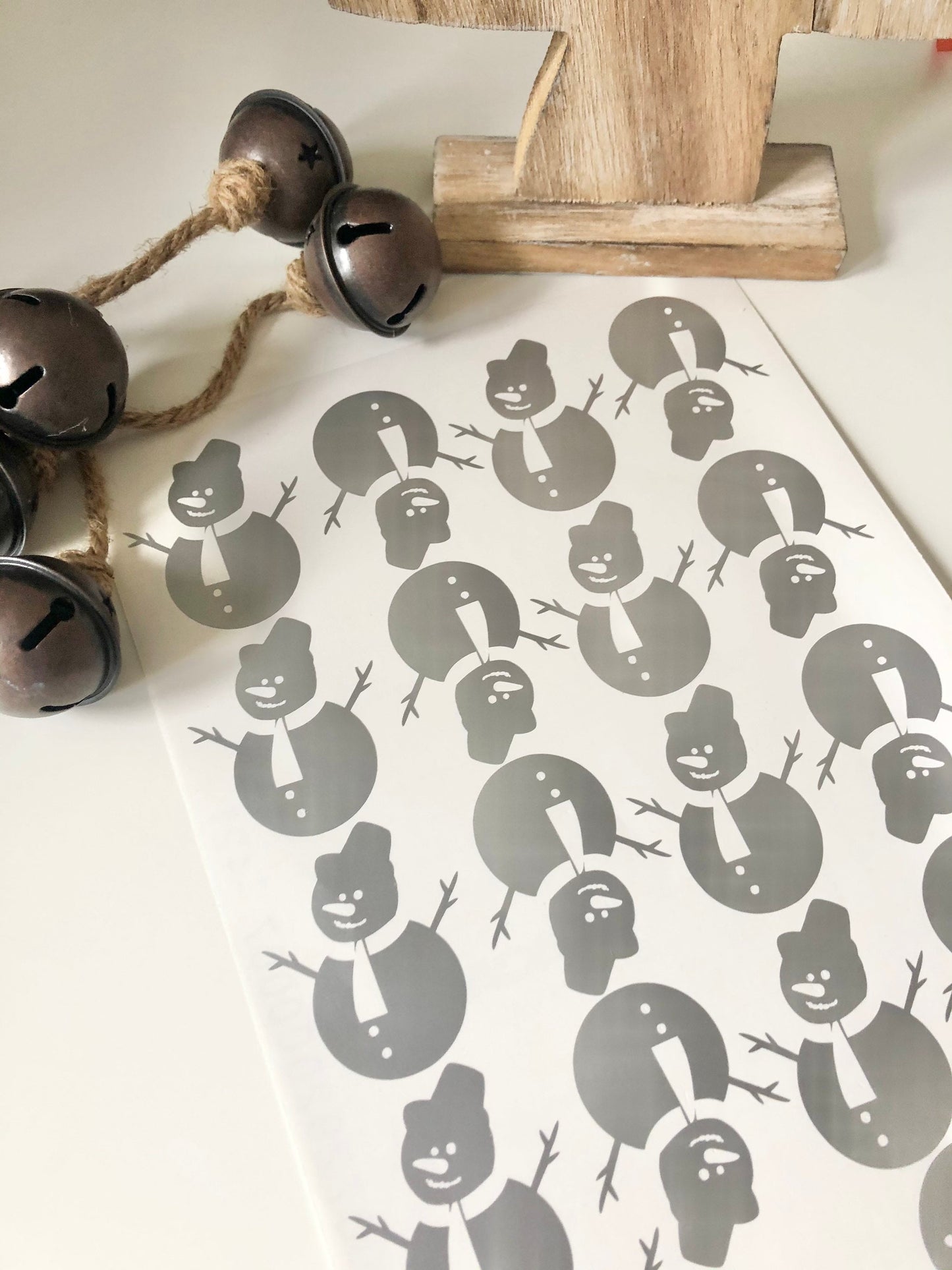 A4 Sheet Of Snowman Vinyl Decal Stickers