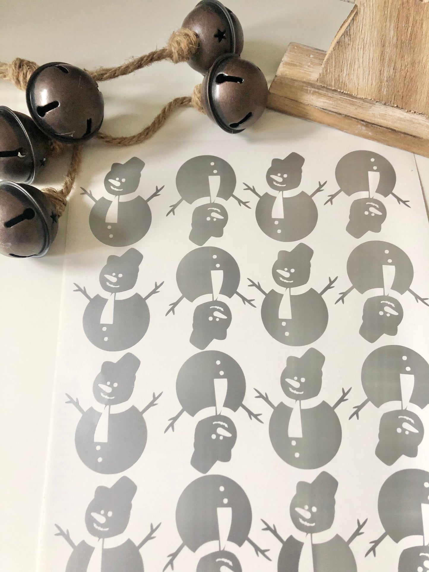 A4 Sheet Of Snowman Vinyl Decal Stickers