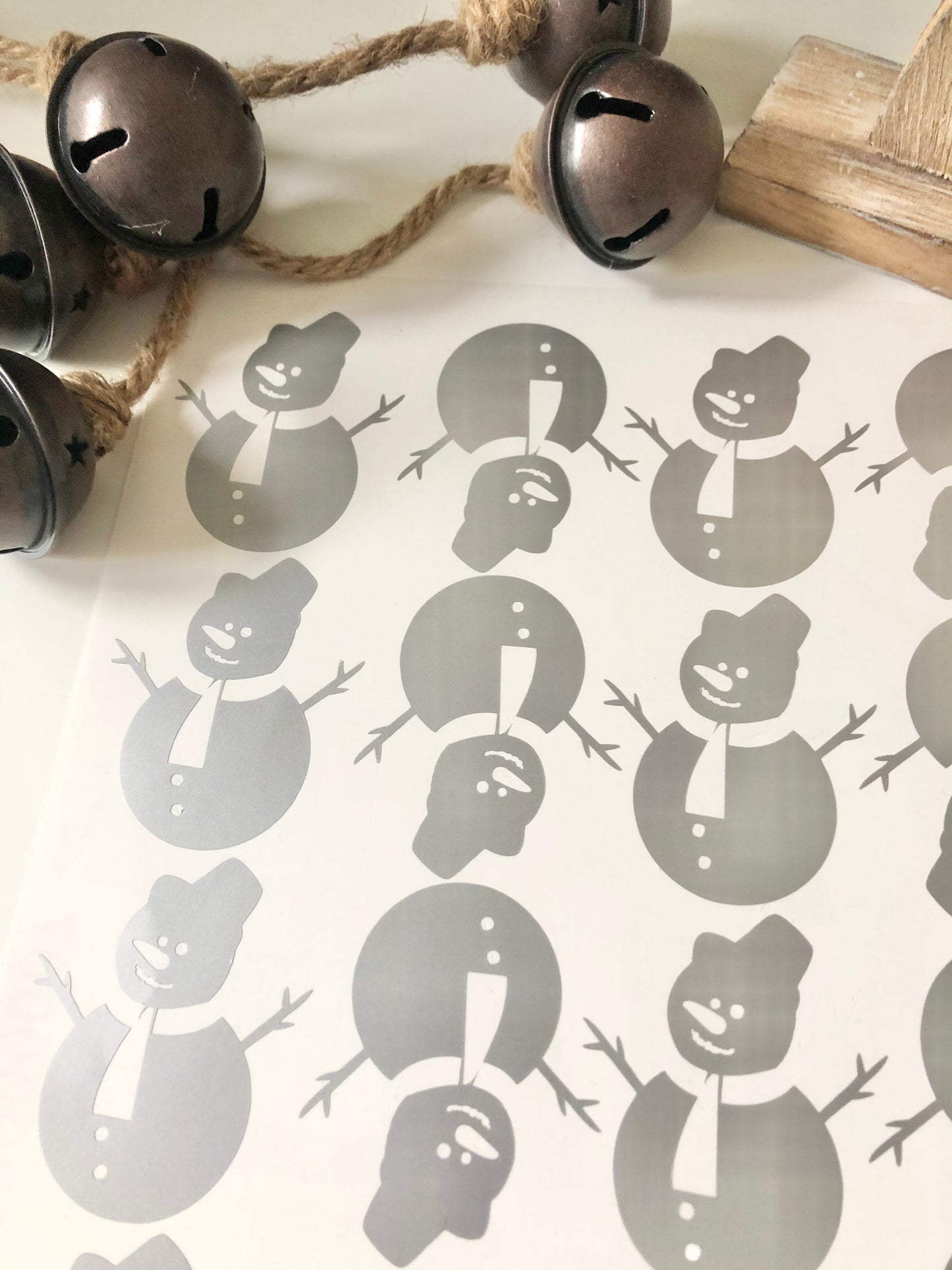 A4 Sheet Of Snowman Vinyl Decal Stickers