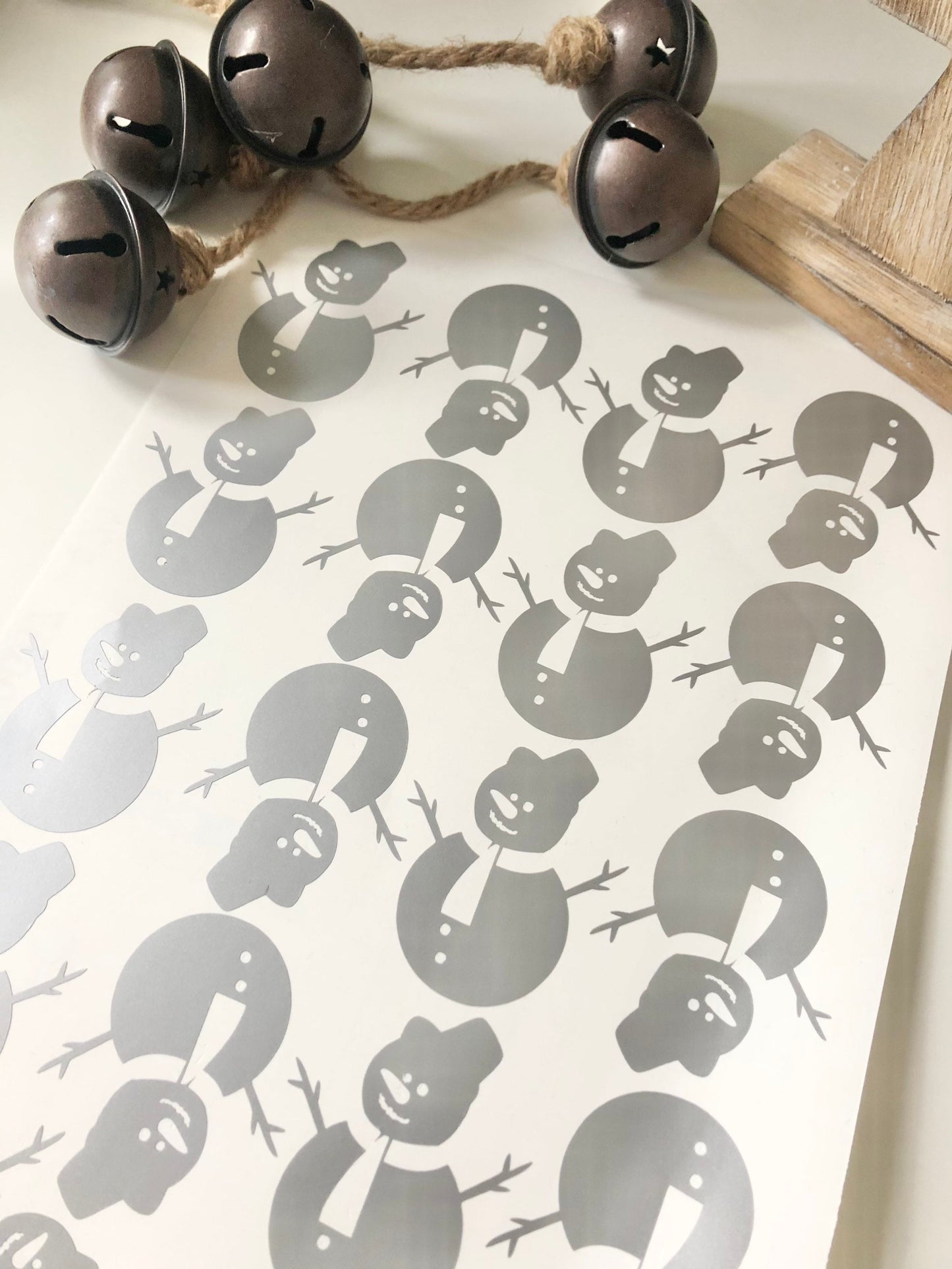 A4 Sheet Of Snowman Vinyl Decal Stickers