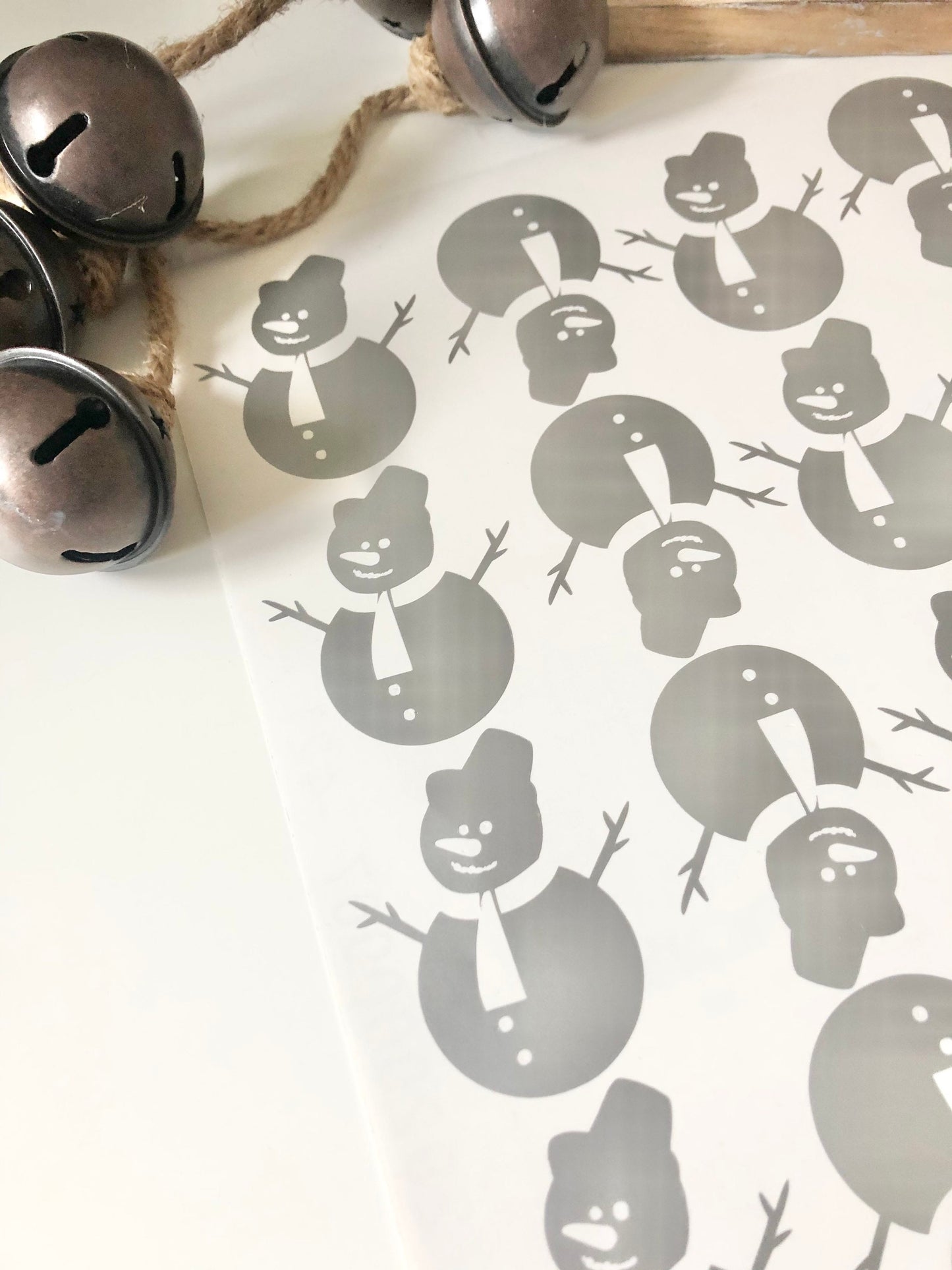 A4 Sheet Of Snowman Vinyl Decal Stickers