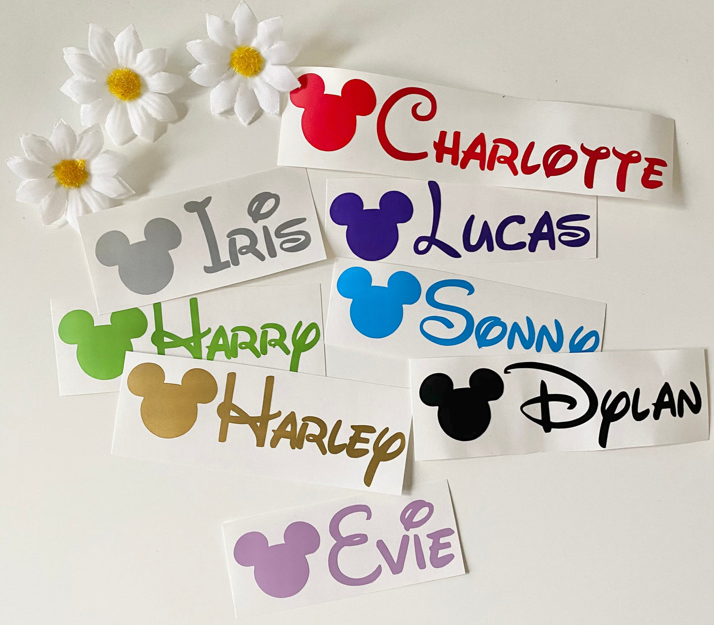 Personalised Mouse Head Vinyl Decal Stickers