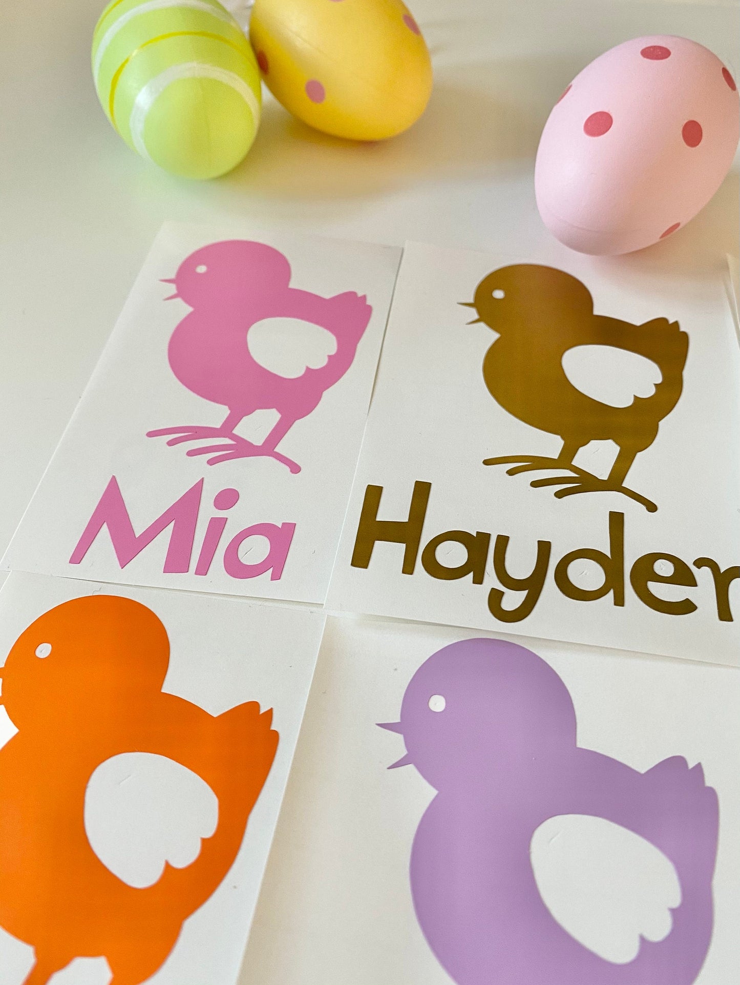 Personalised Easter Chick Vinyl Decal Stickers