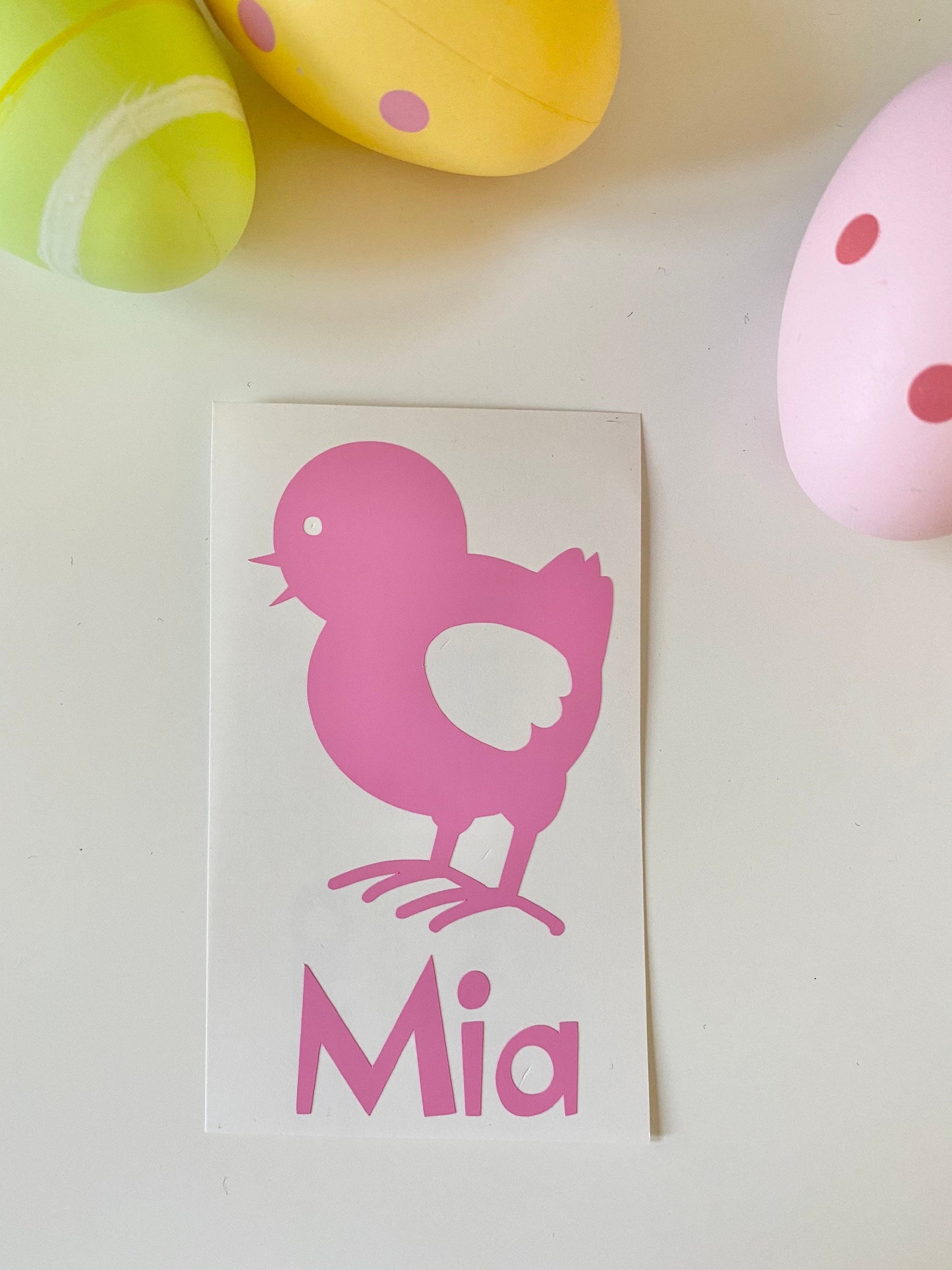 Personalised Easter Chick Vinyl Decal Stickers