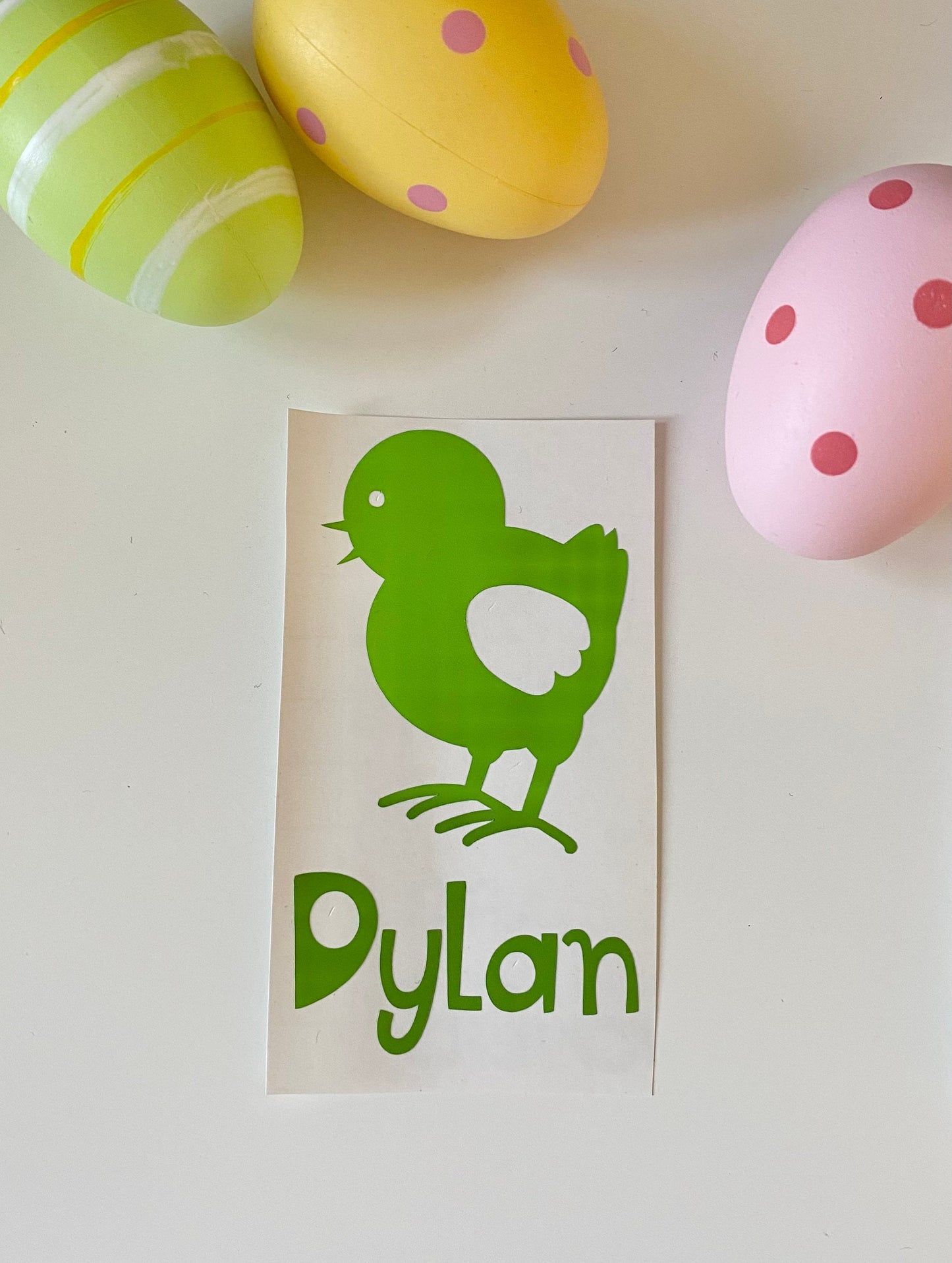 Personalised Easter Chick Vinyl Decal Stickers