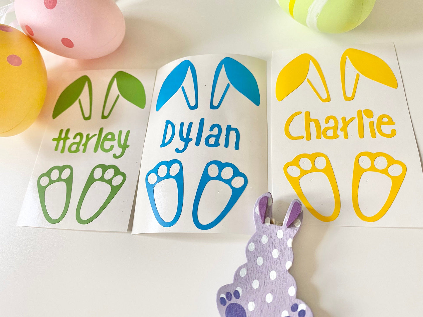 Personalised Easter Bunny Vinyl Decal Sticker