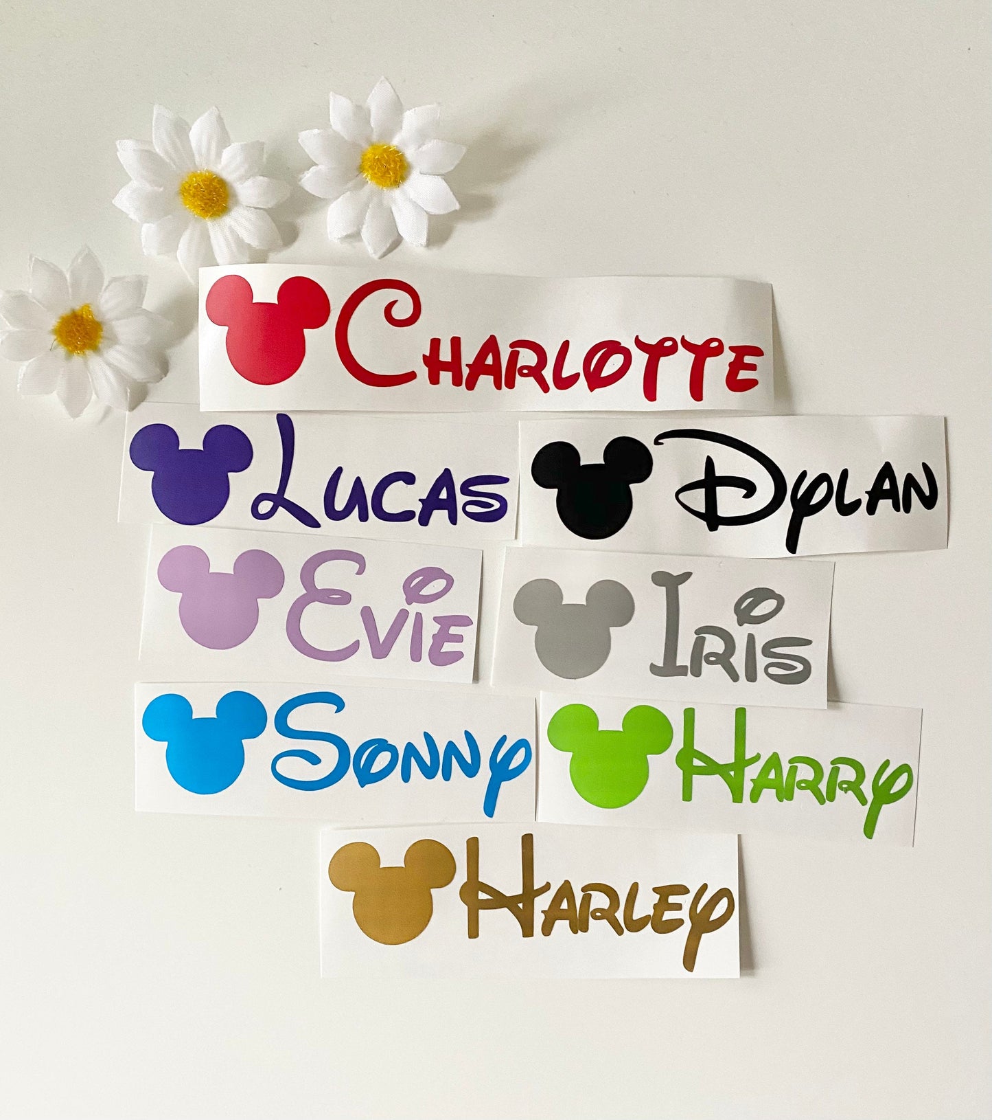 Personalised Mouse Head Vinyl Decal Stickers