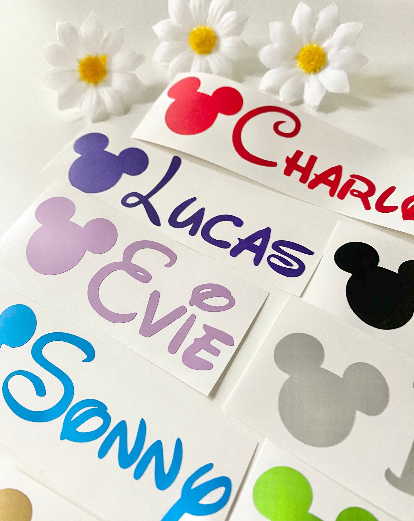 Personalised Mouse Head Vinyl Decal Stickers