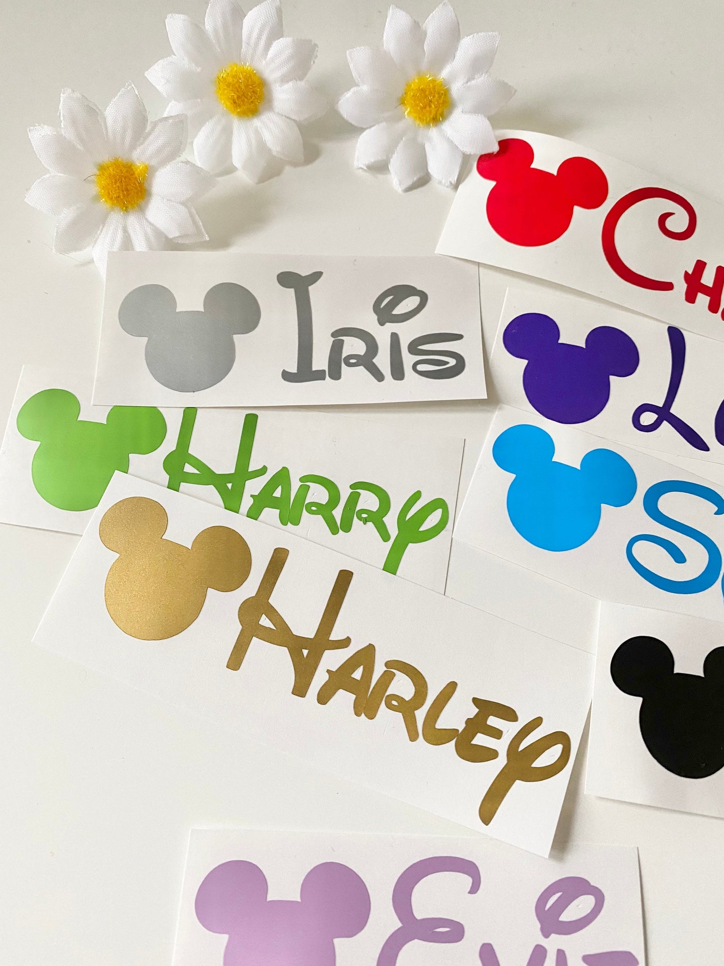 Personalised Mouse Head Vinyl Decal Stickers