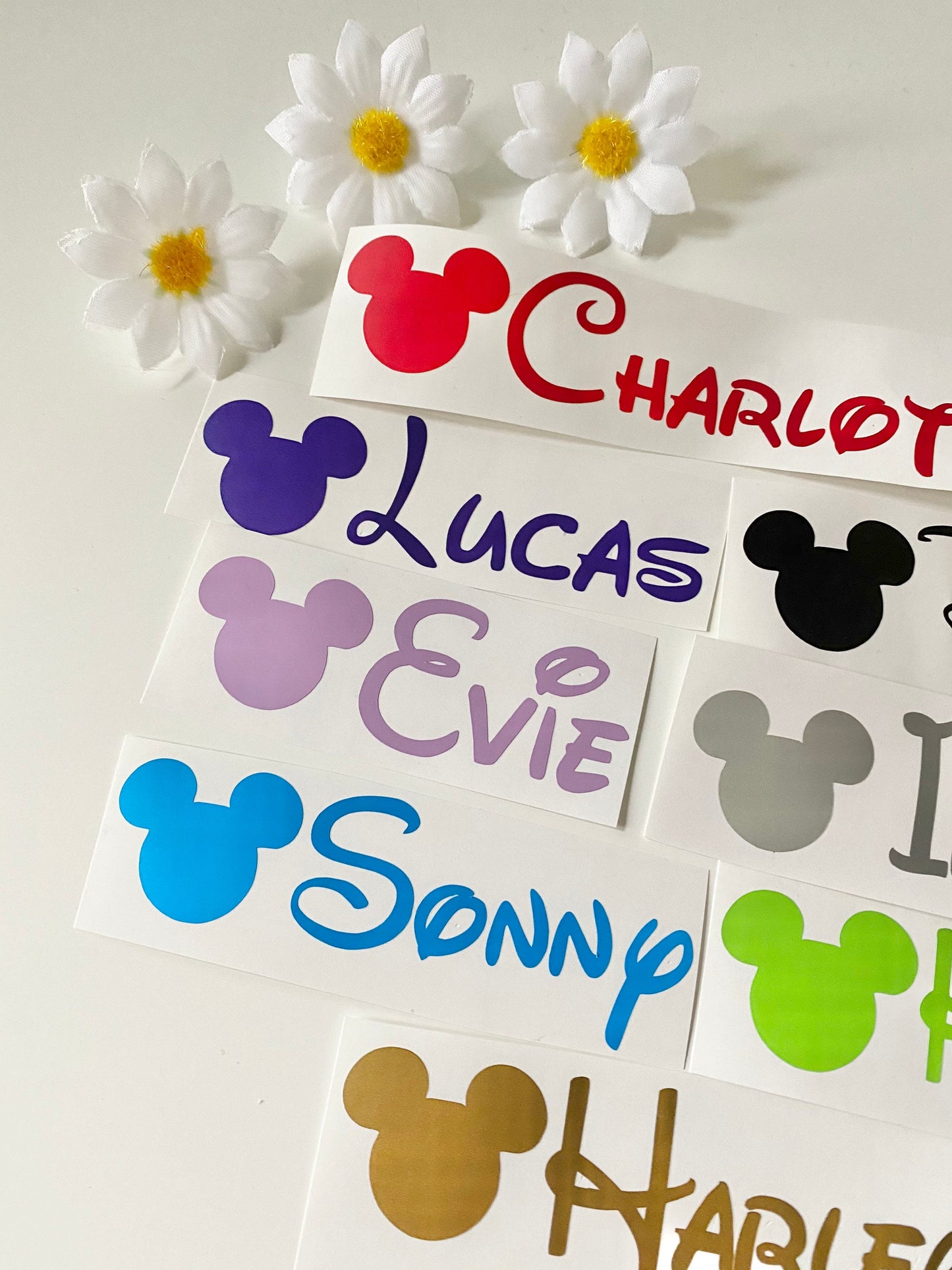 Personalised Mouse Head Vinyl Decal Stickers