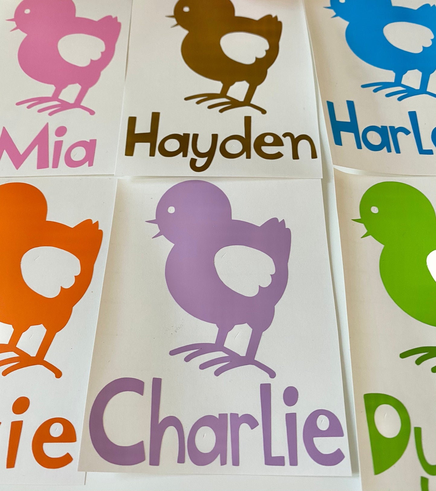 Personalised Easter Chick Vinyl Decal Stickers