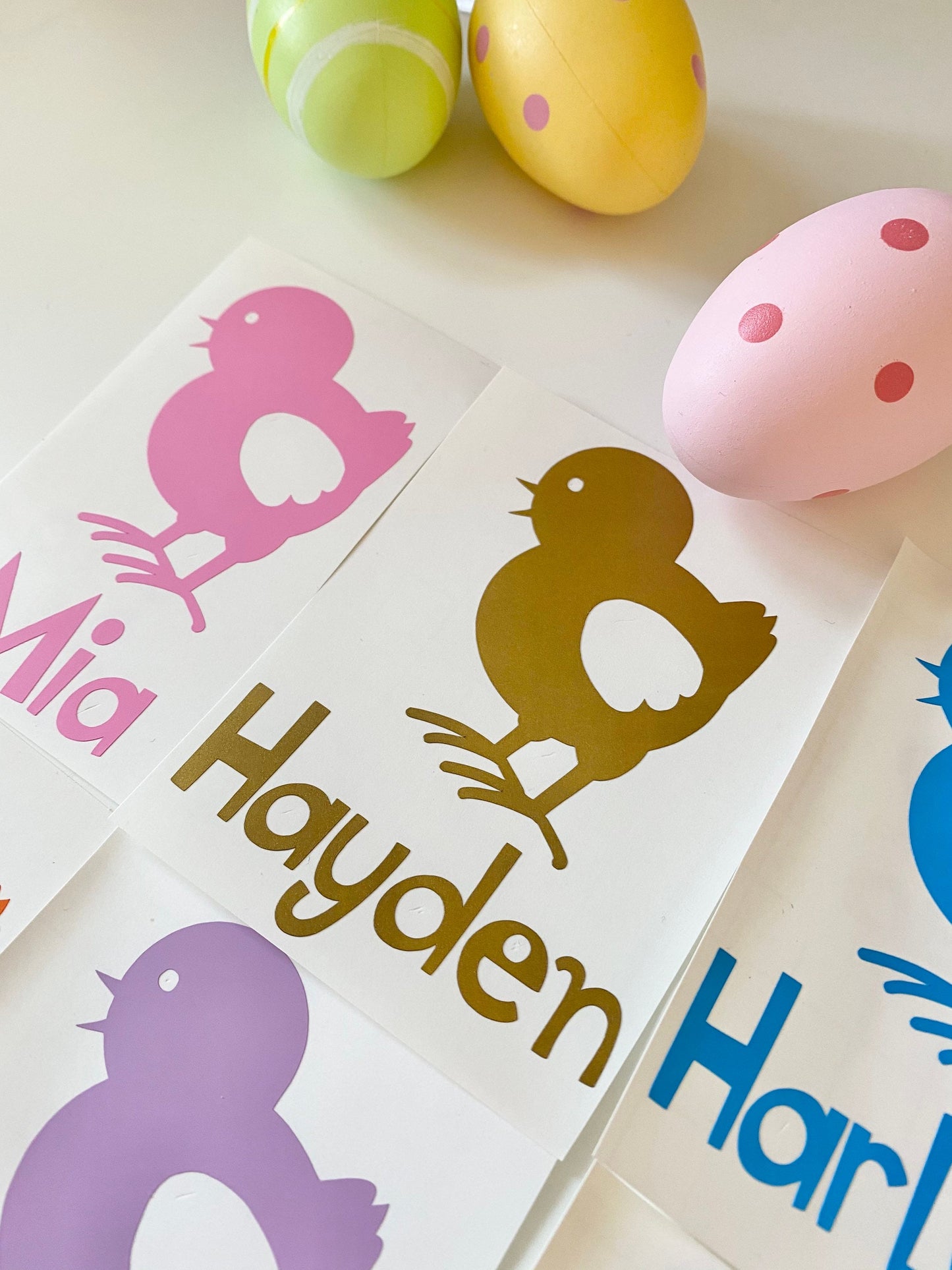 Personalised Easter Chick Vinyl Decal Stickers