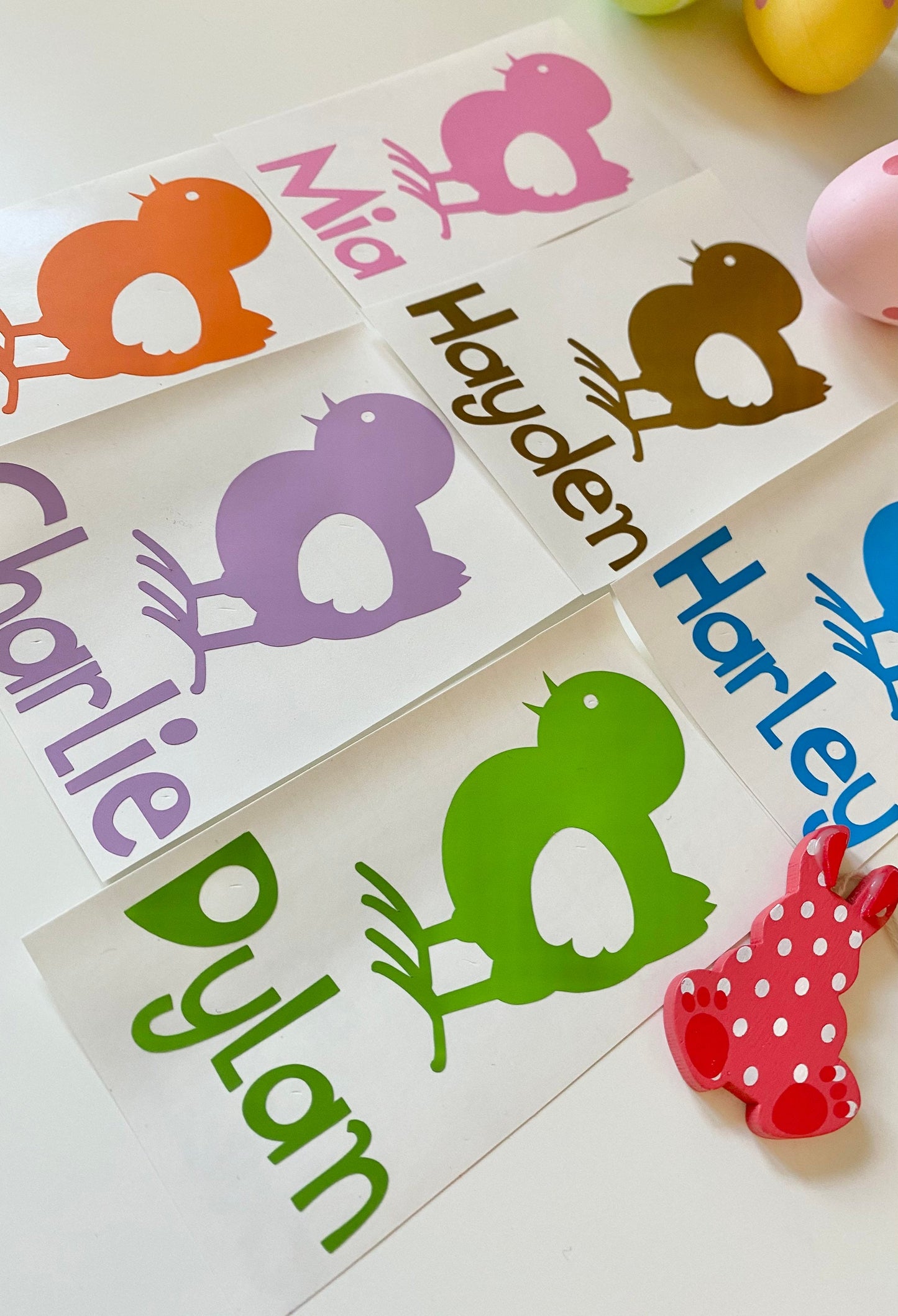 Personalised Easter Chick Vinyl Decal Stickers