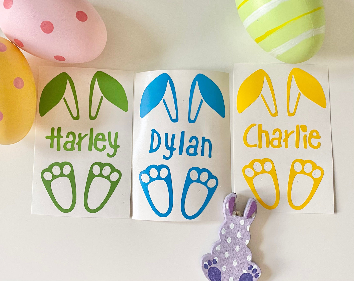 Personalised Easter Bunny Vinyl Decal Sticker