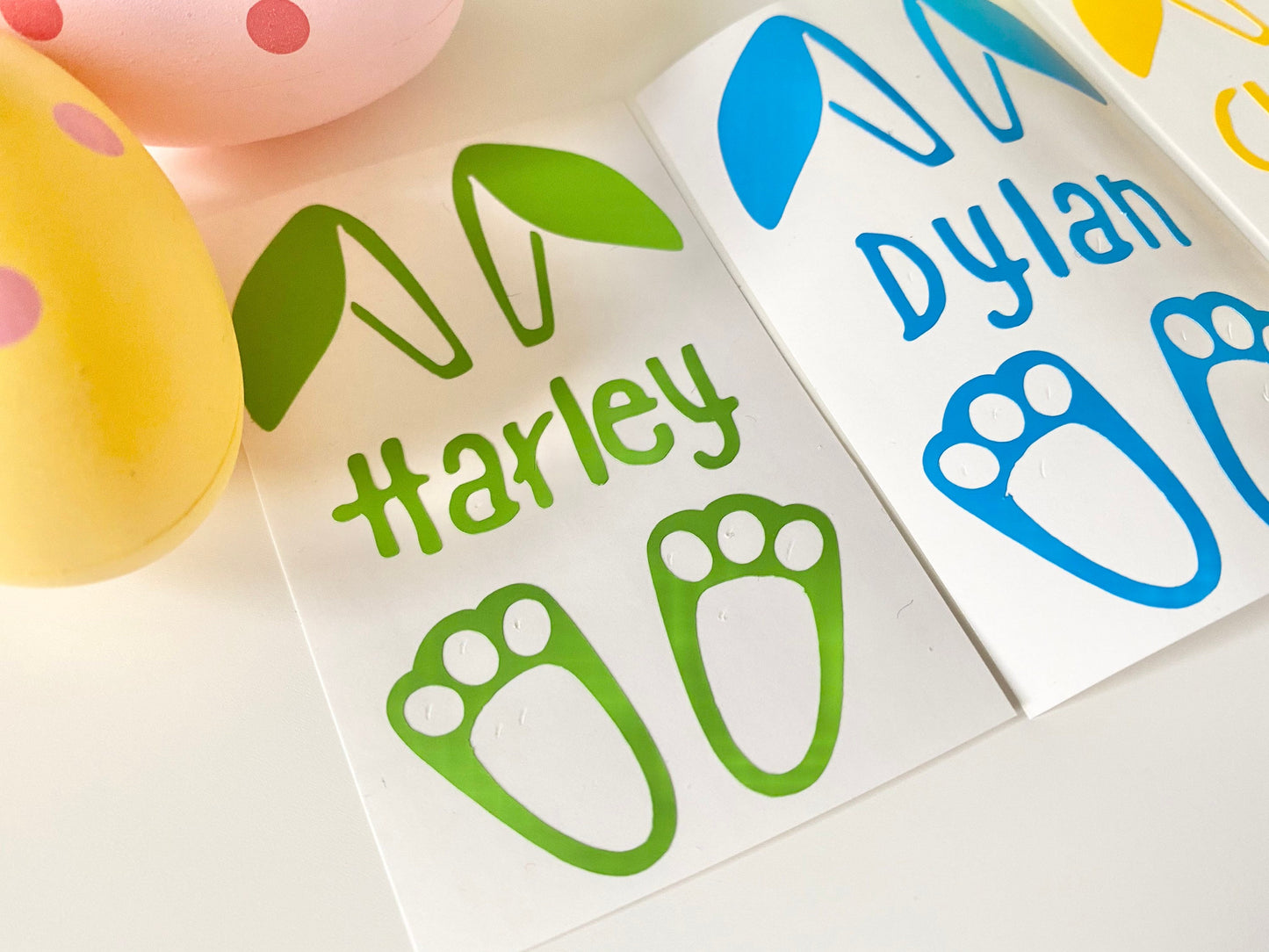 Personalised Easter Bunny Vinyl Decal Sticker