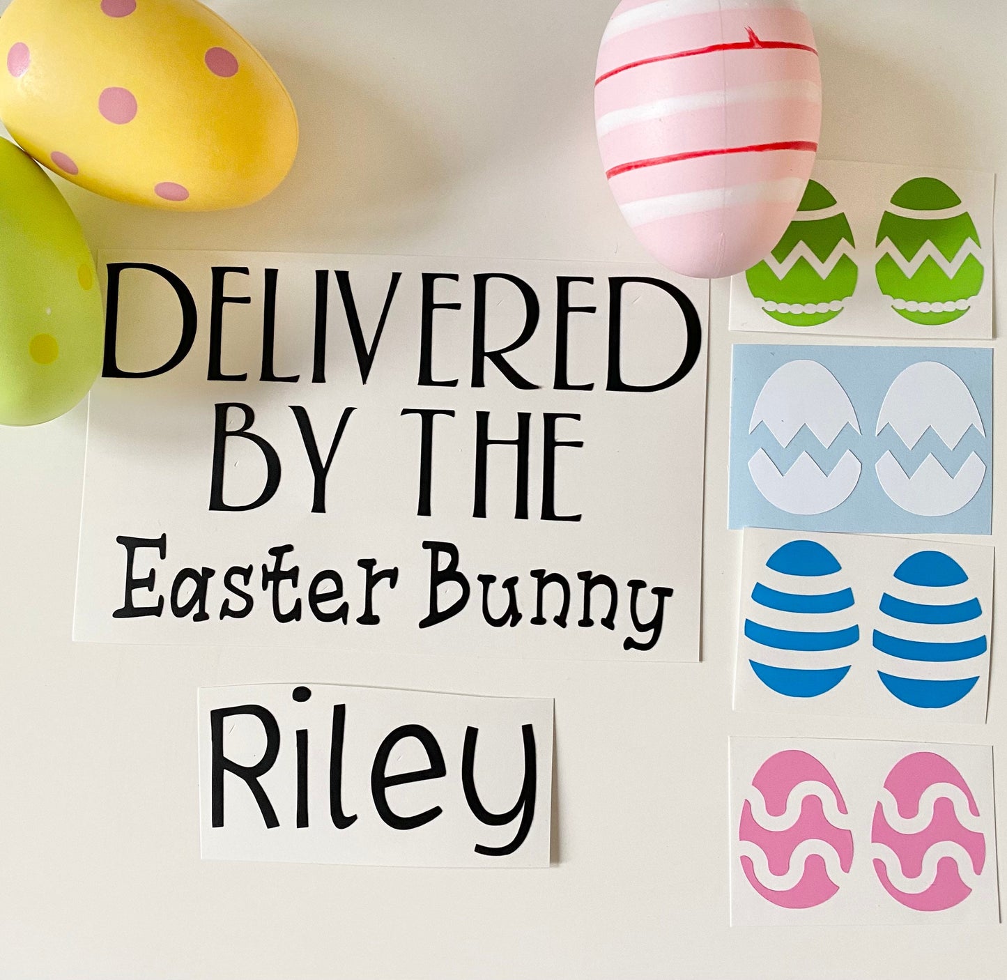 Personalised Easter Bunny Vinyl Decal Sticker