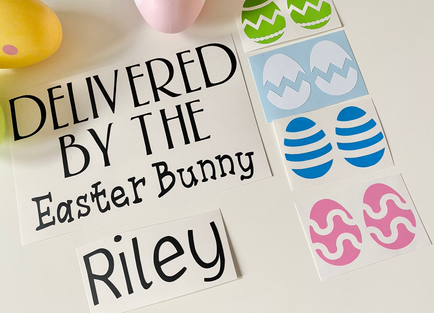 Personalised Easter Bunny Vinyl Decal Sticker