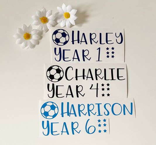 Personalised Name Football Vinyl Decal