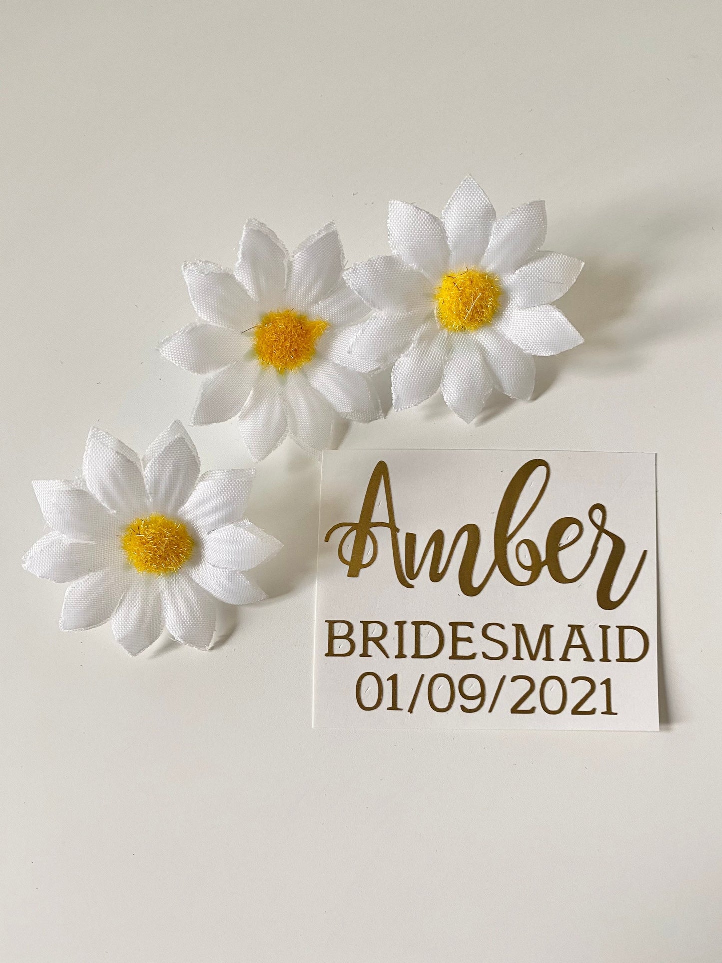 Personalised Wedding Date And Wedding Role Vinyl Decal