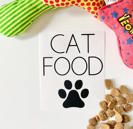 Pet Food Storage Vinyl Decal Stickers