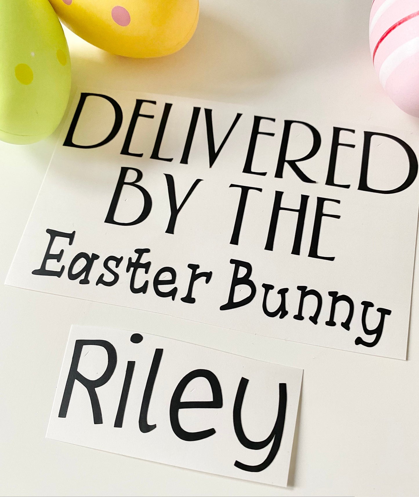 Personalised Easter Bunny Vinyl Decal Sticker