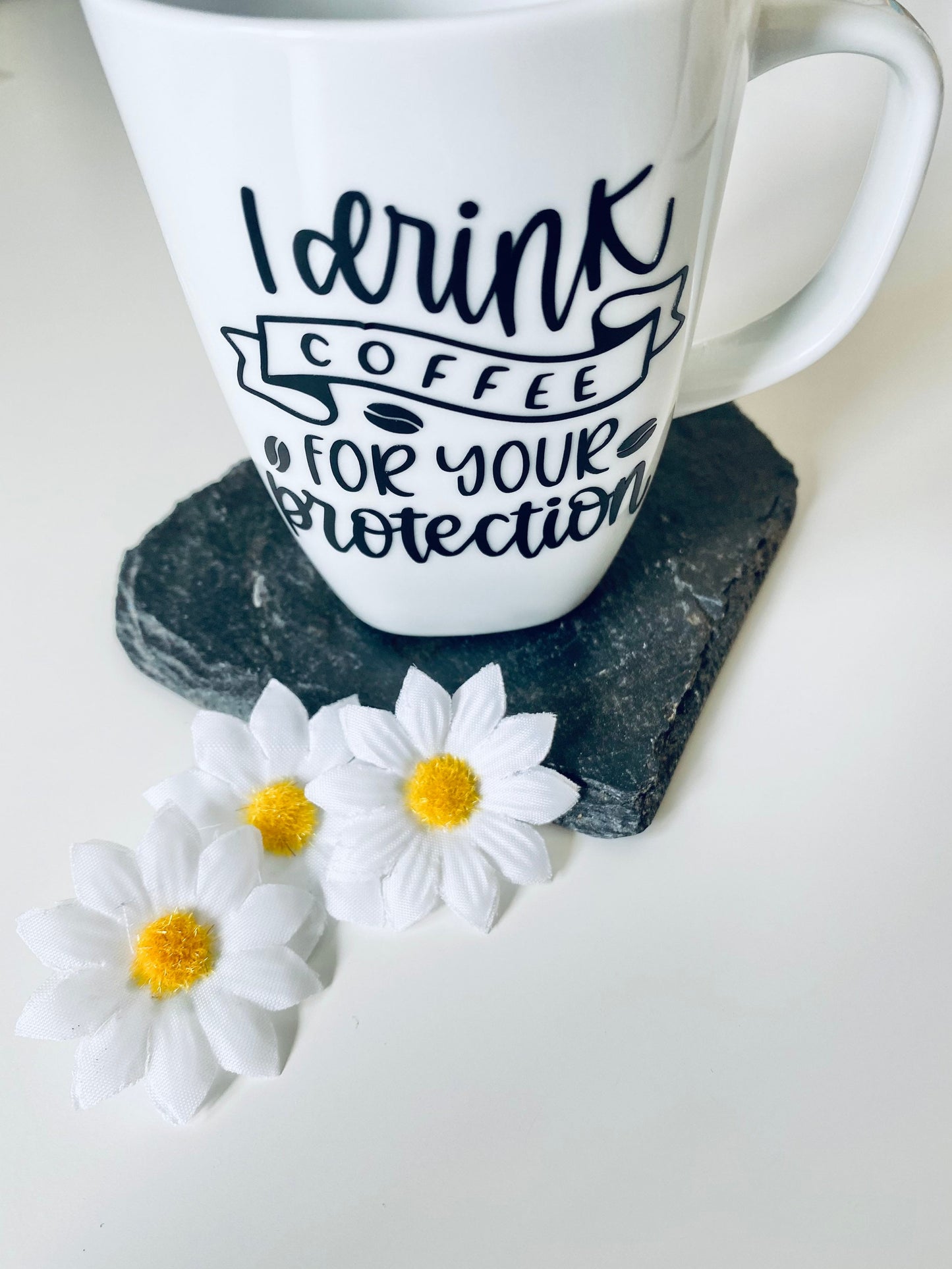 I Drink Coffee For Your Own Protection Vinyl Decal Sticker