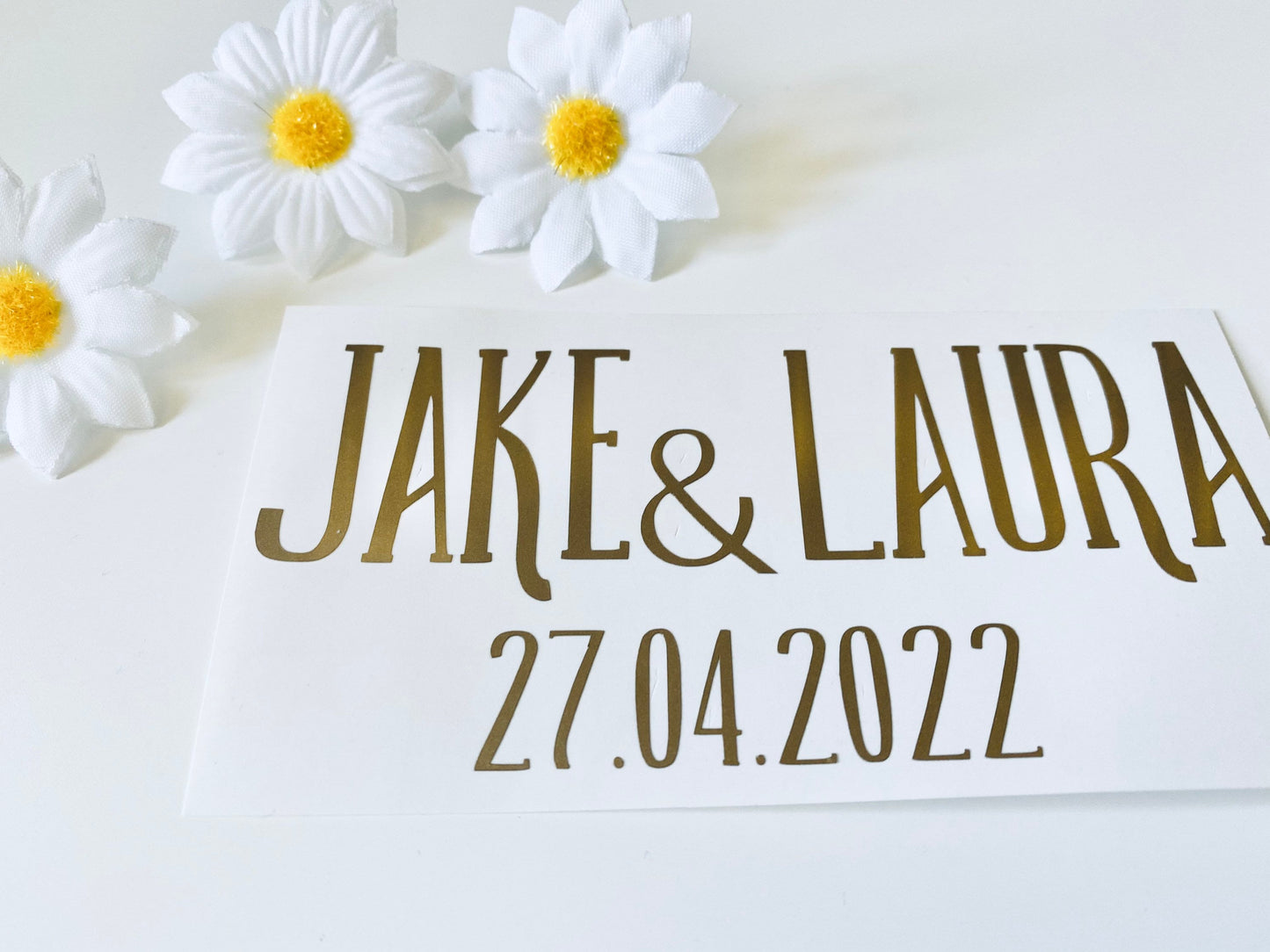 Personalised Wedding Day Vinyl Decal Sticker