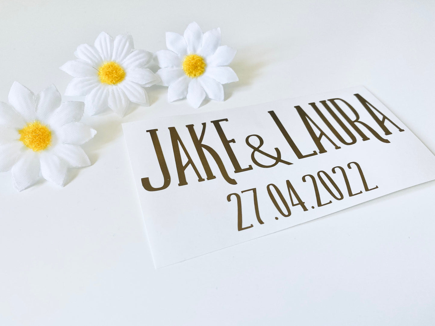 Personalised Wedding Day Vinyl Decal Sticker