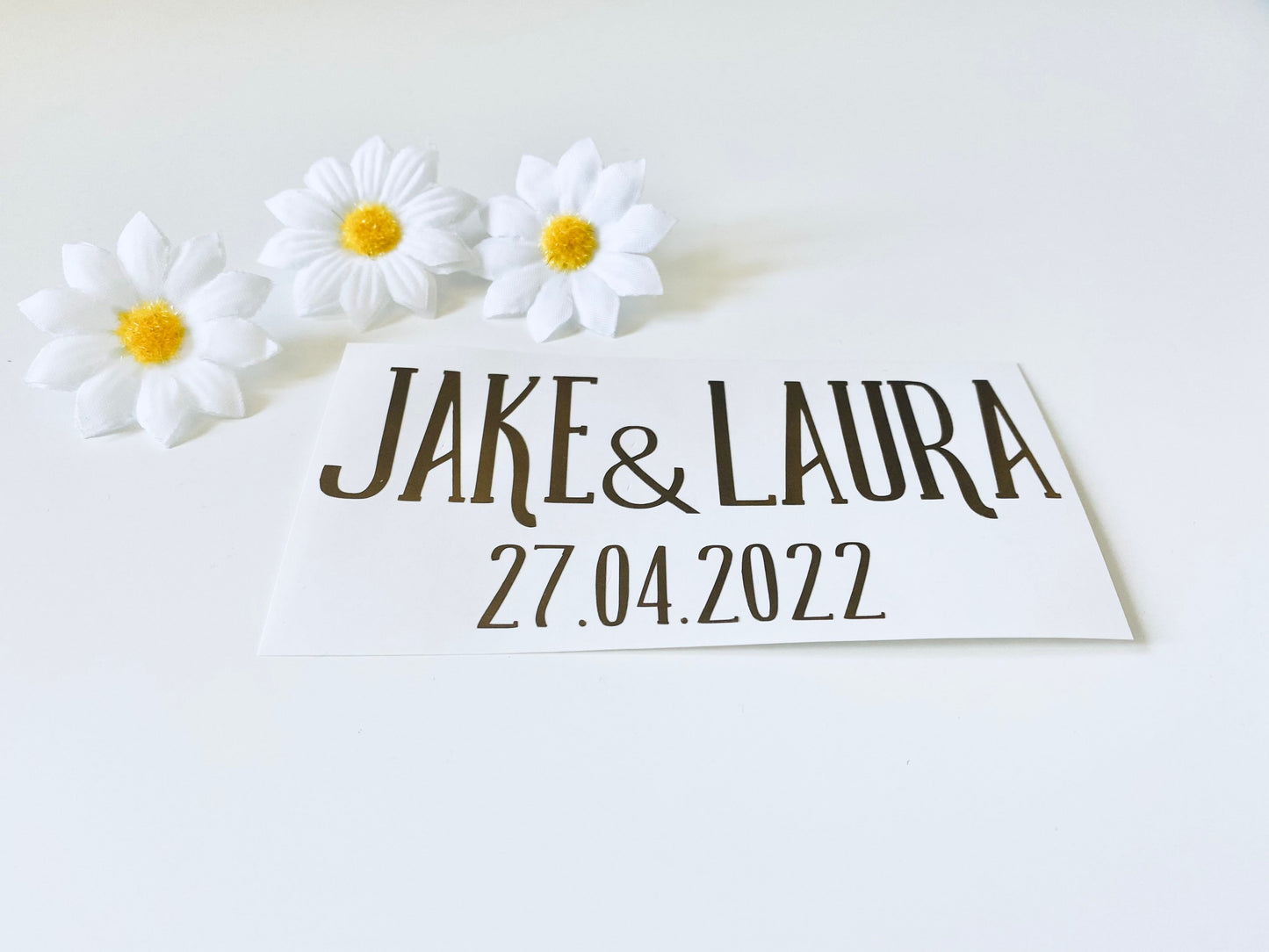 Personalised Wedding Day Vinyl Decal Sticker