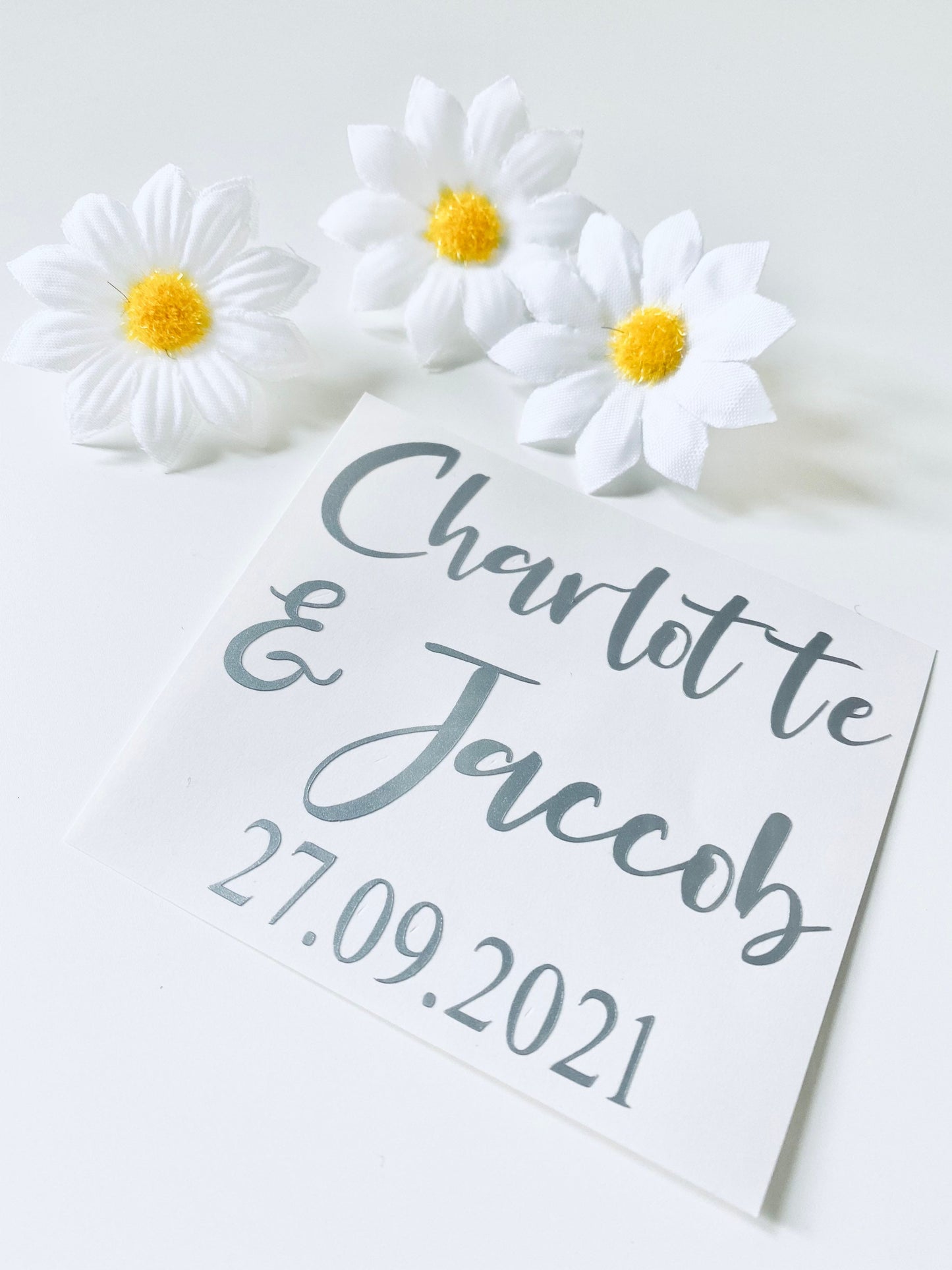 Personalised Wedding Vinyl Decal Stickers