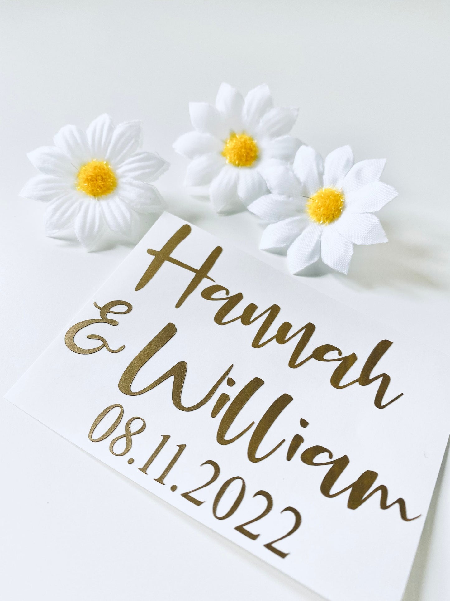 Personalised Wedding Vinyl Decal Stickers