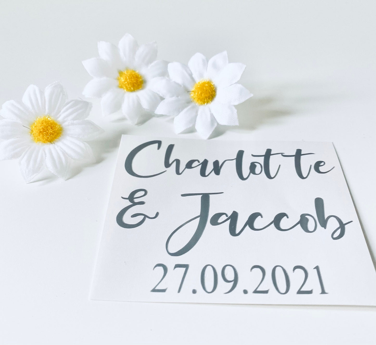 Personalised Wedding Vinyl Decal Stickers