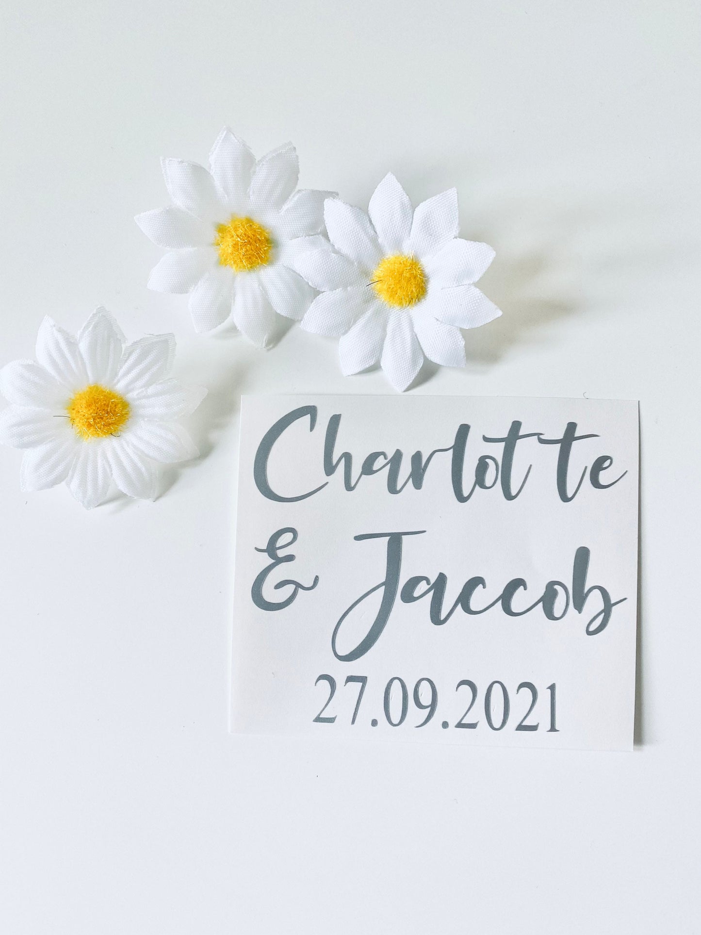 Personalised Wedding Vinyl Decal Stickers