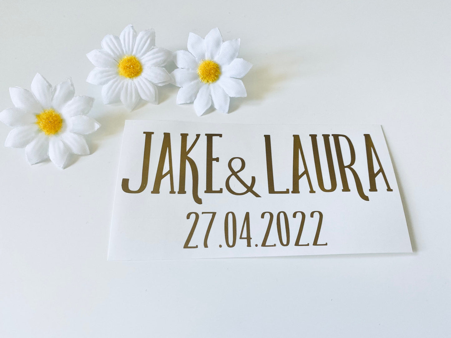 Personalised Wedding Day Vinyl Decal Sticker