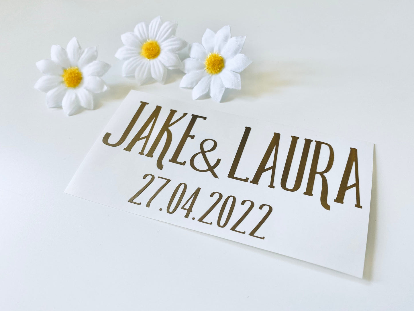 Personalised Wedding Day Vinyl Decal Sticker