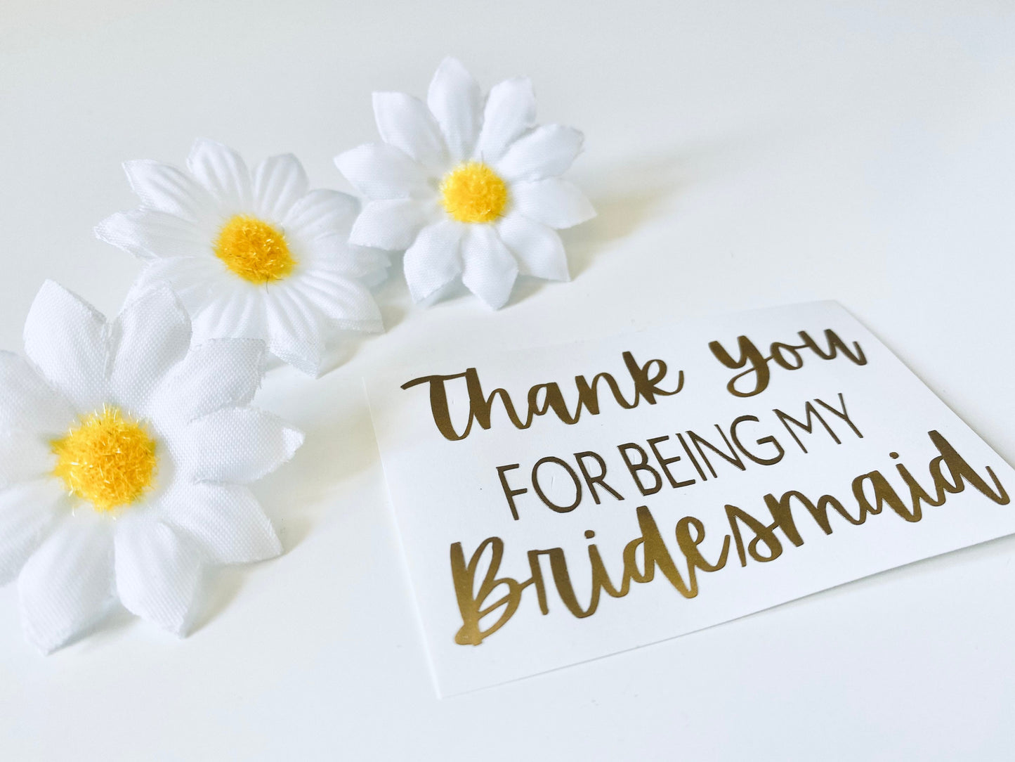 Thank You For Being My Bridesmaid Vinyl Decal Stickers