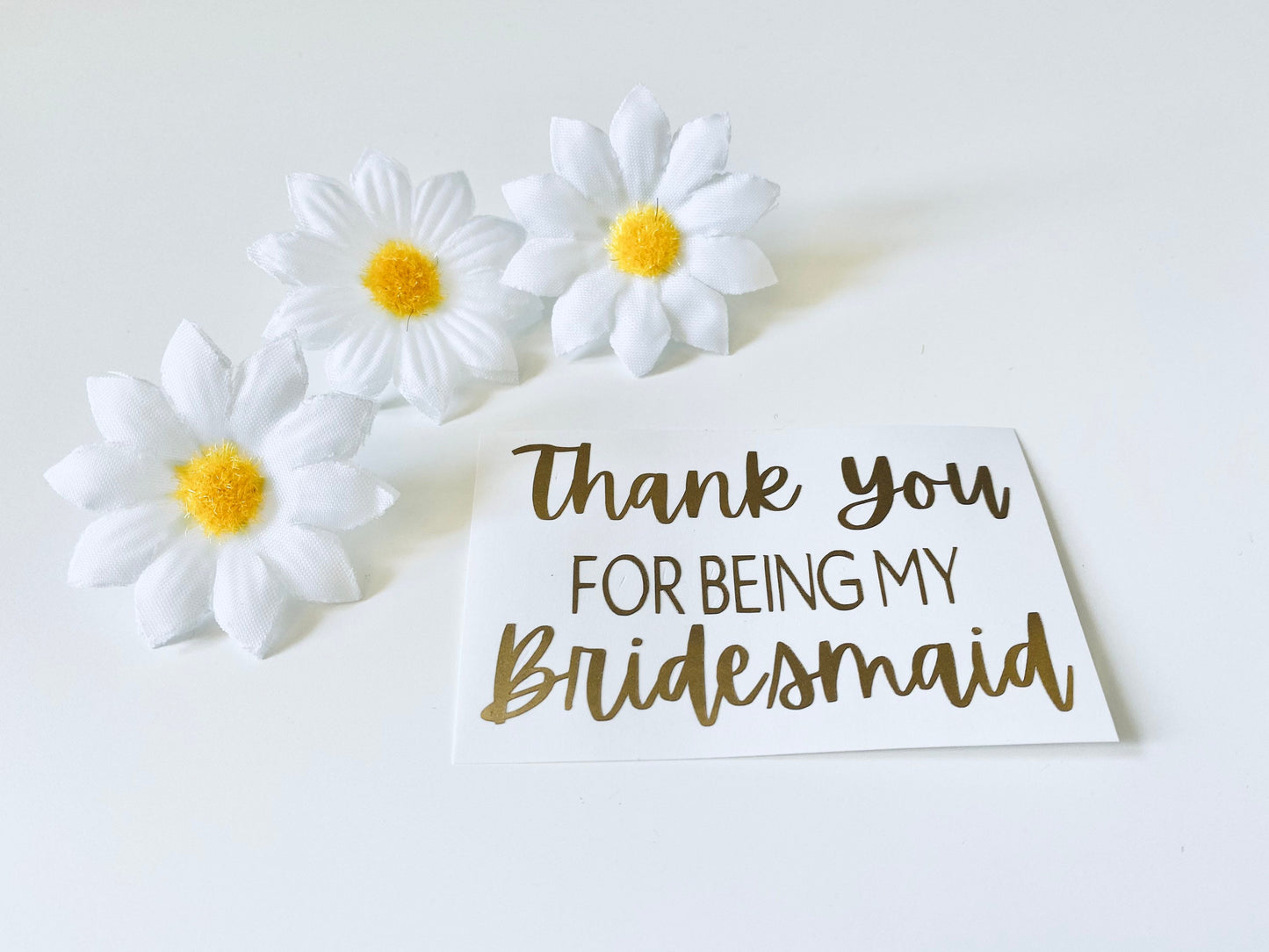 Thank You For Being My Bridesmaid Vinyl Decal Stickers