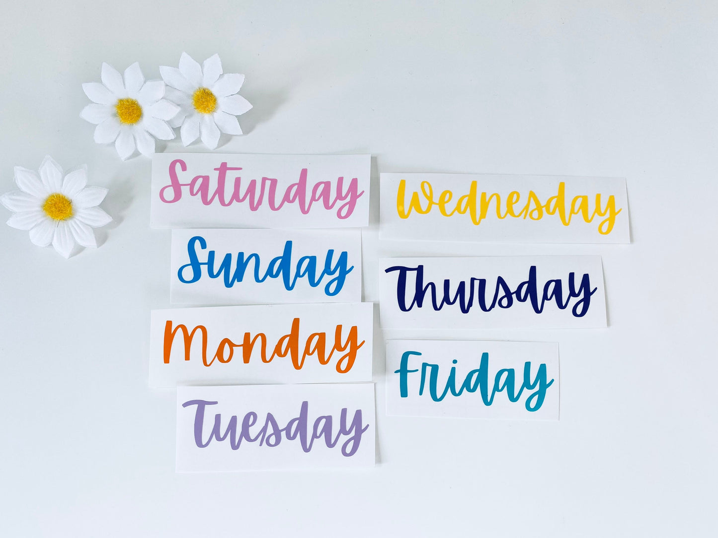 Days Of The Week Vinyl Decal Stickers