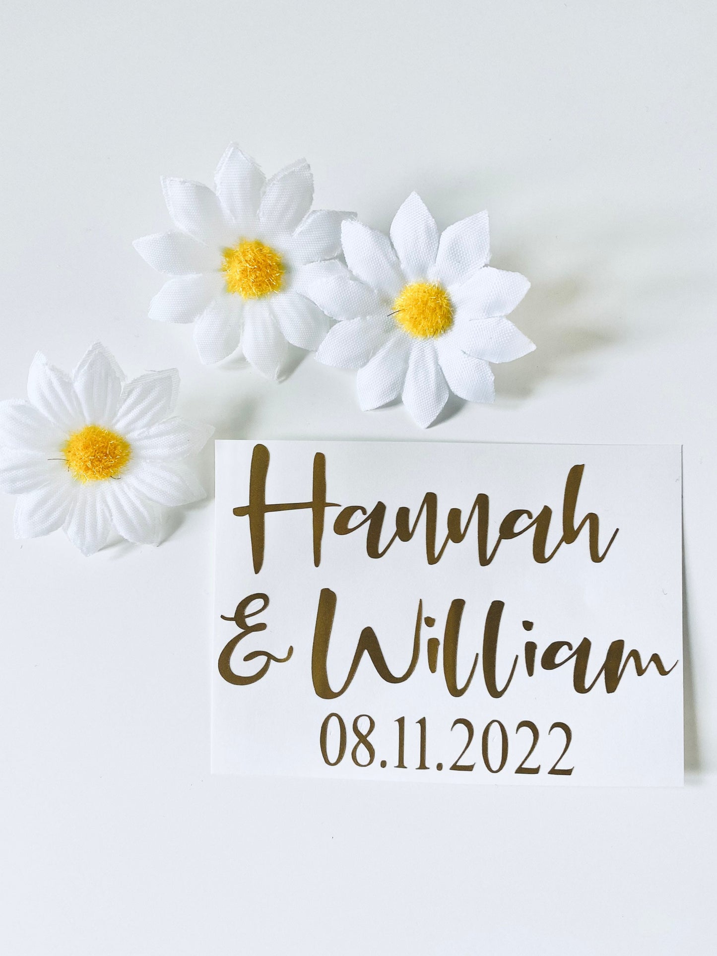 Personalised Wedding Vinyl Decal Stickers