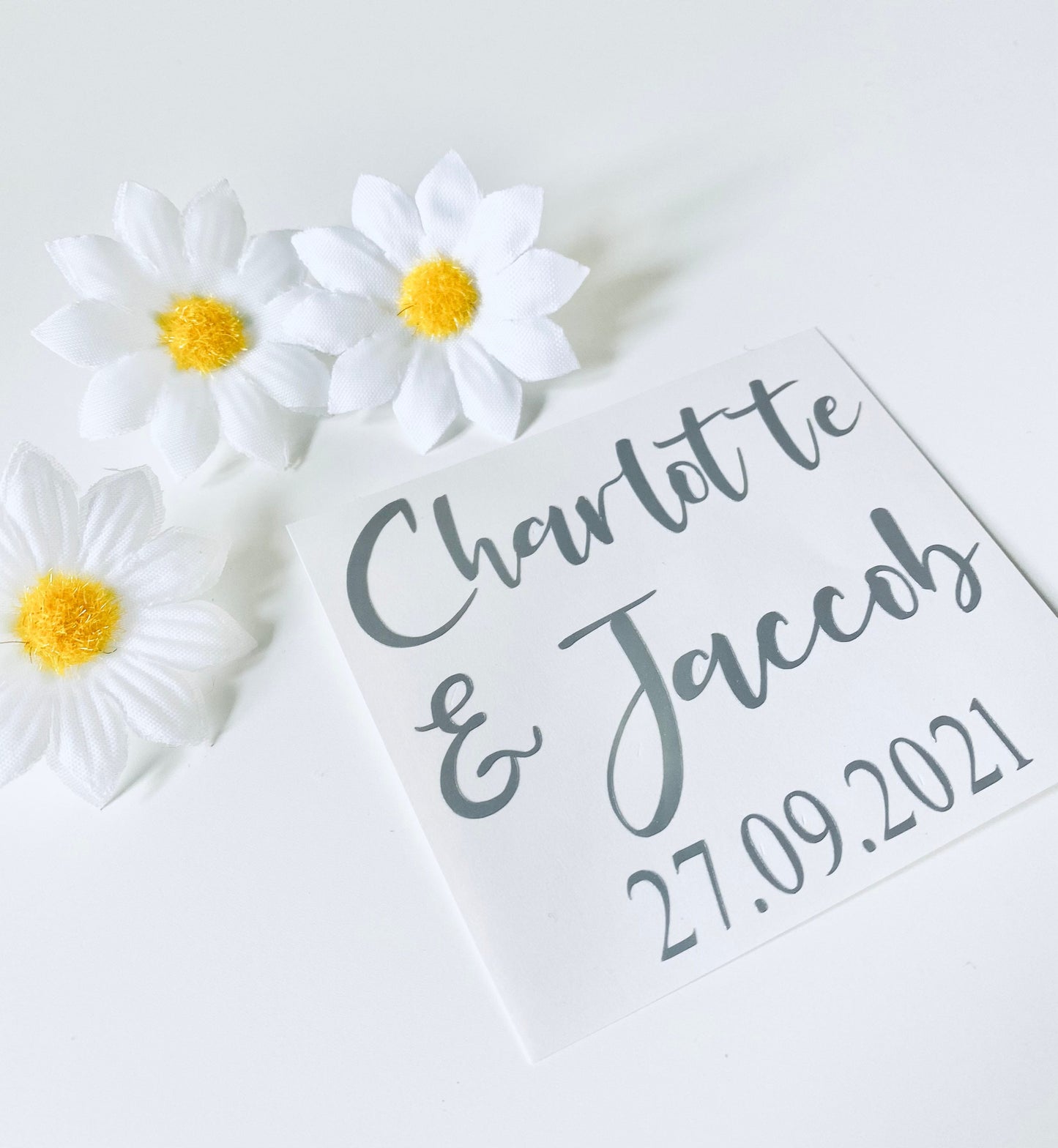 Personalised Wedding Vinyl Decal Stickers