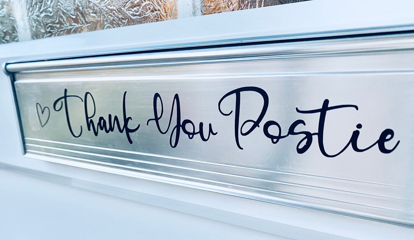 Thank You Postie Vinyl Decal Sticker