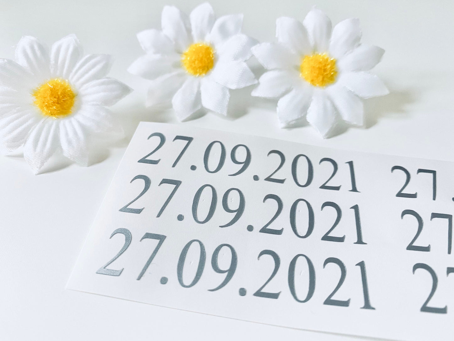 Wedding Date Vinyl Decal Sticker x 1