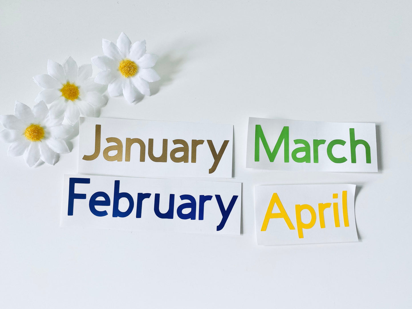 Months Of The Year Vinyl Decal Stickers - Storage Vinyls