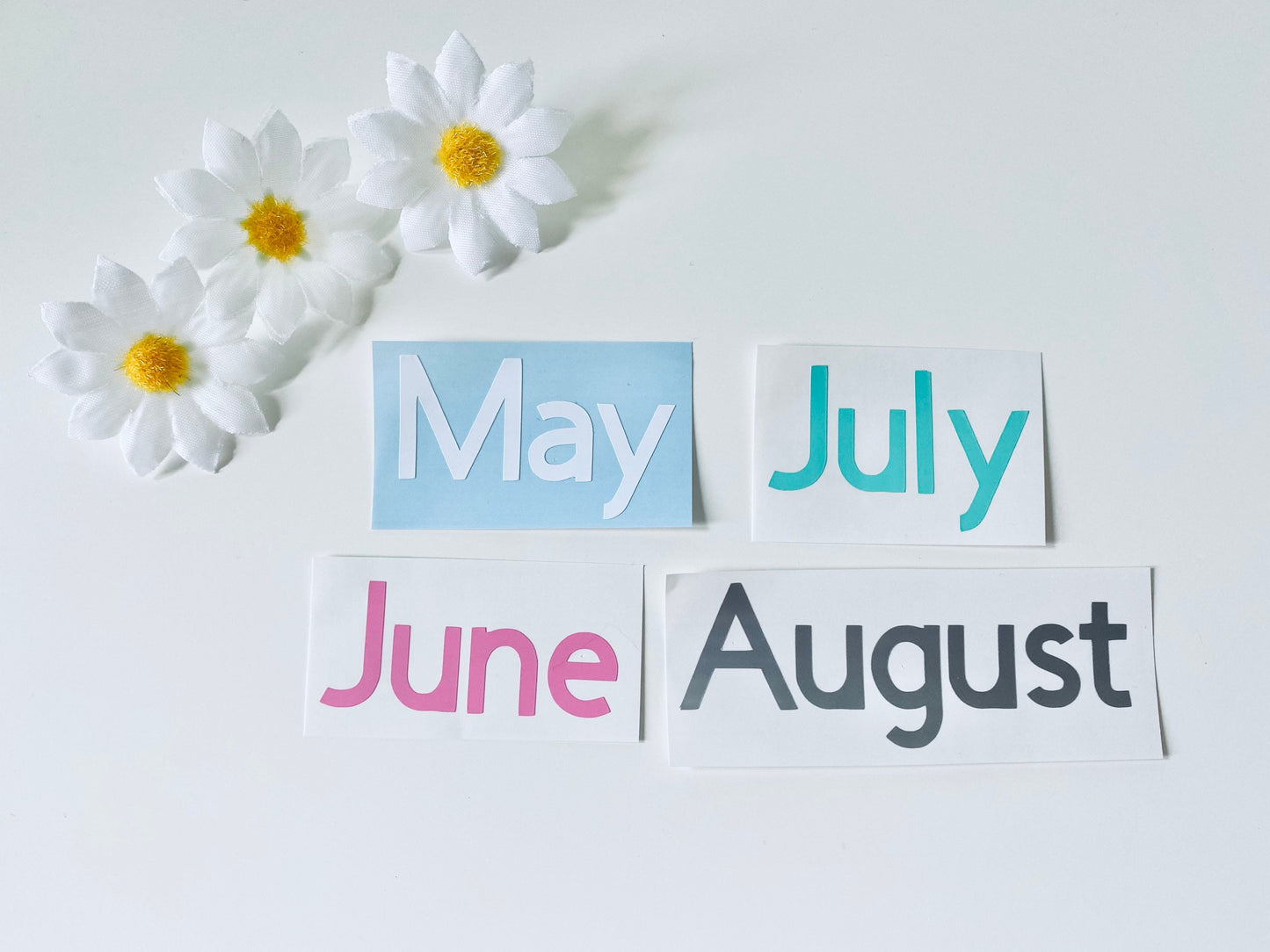 Months Of The Year Vinyl Decal Stickers - Storage Vinyls