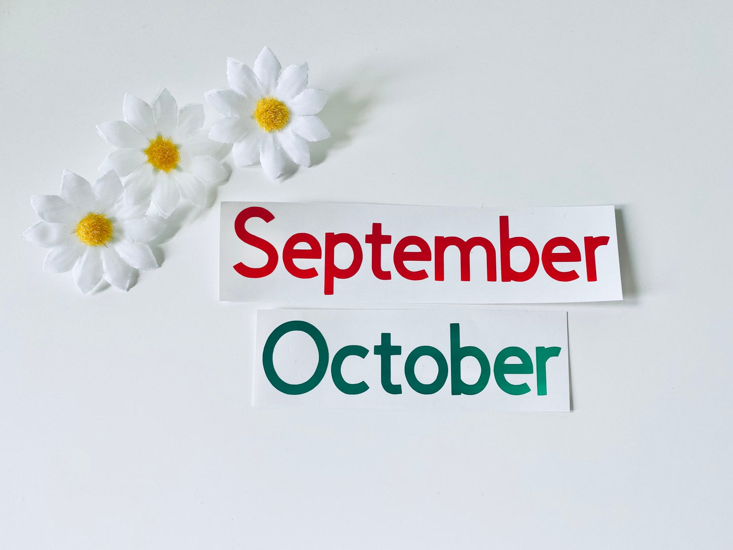 Months Of The Year Vinyl Decal Stickers - Storage Vinyls