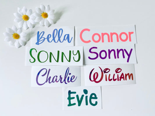 Personalised SMALL Vinyl Decal Stickers